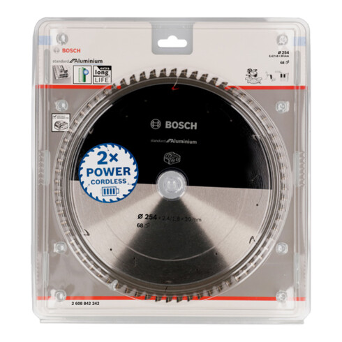 Bosch Kreissägeblatt Standard for Aluminium, 254 x 30, 68 Zähne