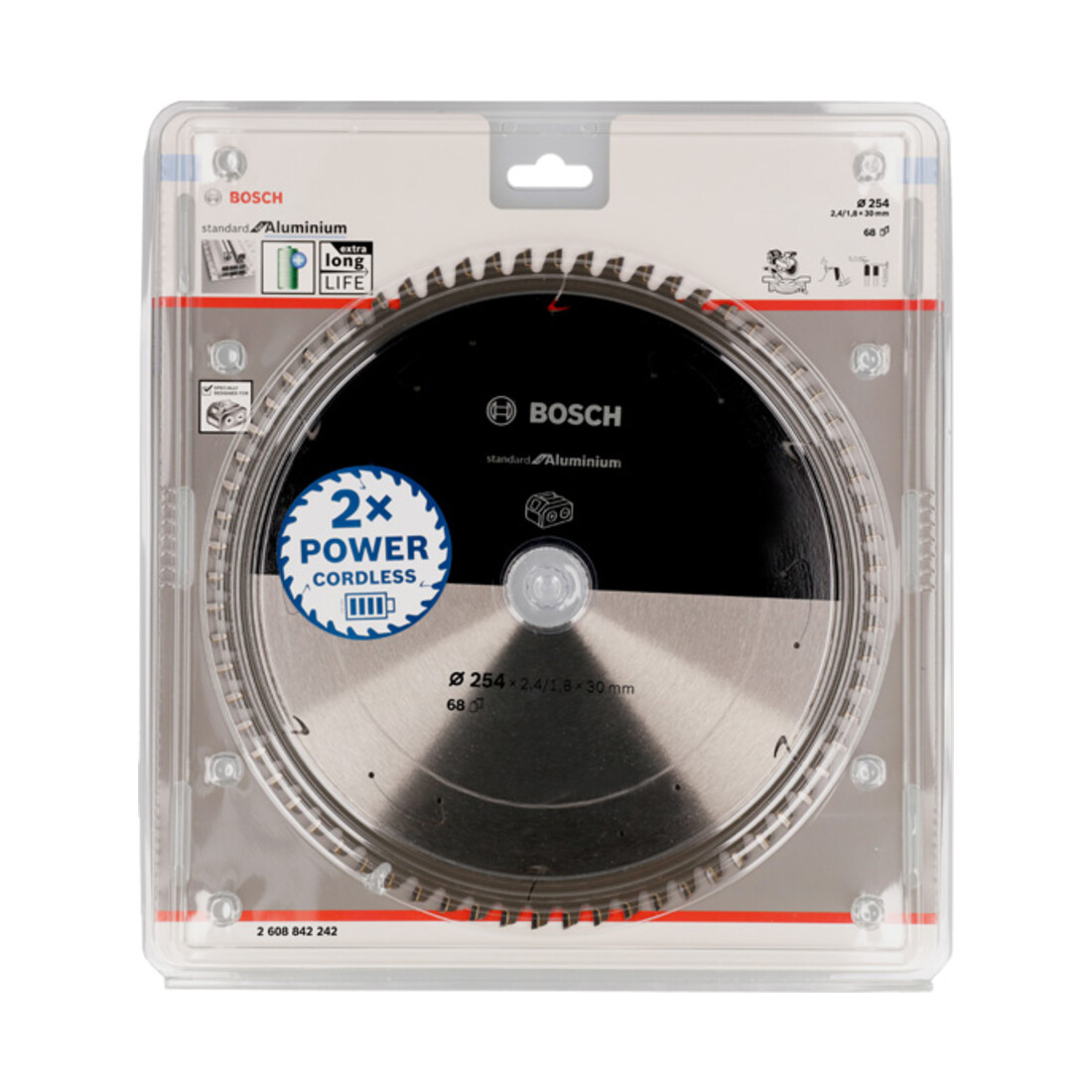 Bosch Kreissägeblatt Standard for Aluminium, 254 x 30, 68 Zähne