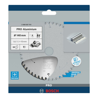 Bosch Kreissägeblatt Standard for Aluminium für Akku-Tauch- und Handkreissägen sowie Akku-Metallsägen