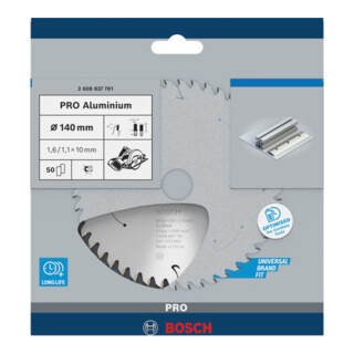 Bosch Kreissägeblatt Standard for Aluminium für Akku-Tauch- und Handkreissägen sowie Akku-Metallsägen
