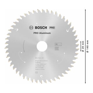 Bosch Kreissägeblatt Standard for Aluminium für Akku-Tauch- und Handkreissägen sowie Akku-Metallsägen