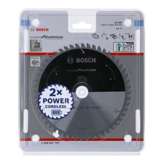 Bosch Kreissägeblatt Standard for Aluminium für Akku-Tauch- und Handkreissägen sowie Akku-Metallsägen