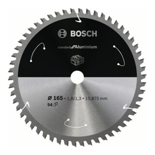 Bosch Kreissägeblatt Standard for Aluminium für Akku-Tauch- und Handkreissägen sowie Akku-Metallsägen