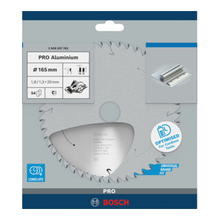 Bosch Kreissägeblatt Standard for Aluminium für Akku-Tauch- und Handkreissägen sowie Akku-Metallsägen