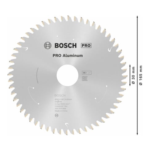 Bosch Kreissägeblatt Standard for Aluminium für Akkusägen 165x1.8/1.3x30, 54 Zähne