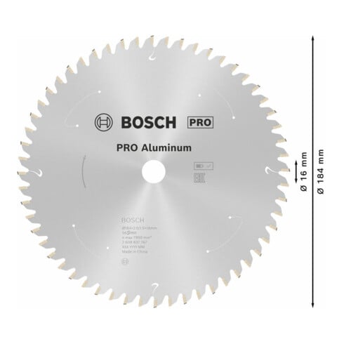 Bosch Kreissägeblatt Standard for Aluminium für Akku-Kappsägen und -Gehrungssägen