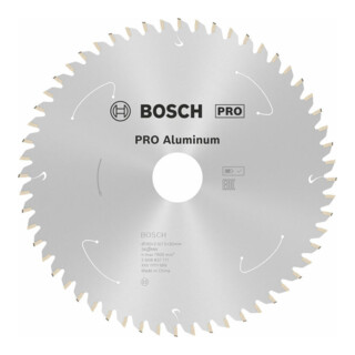 Bosch Kreissägeblatt Standard for Aluminium für Akkusägen 190x2/1.5x30, 56 Zähne