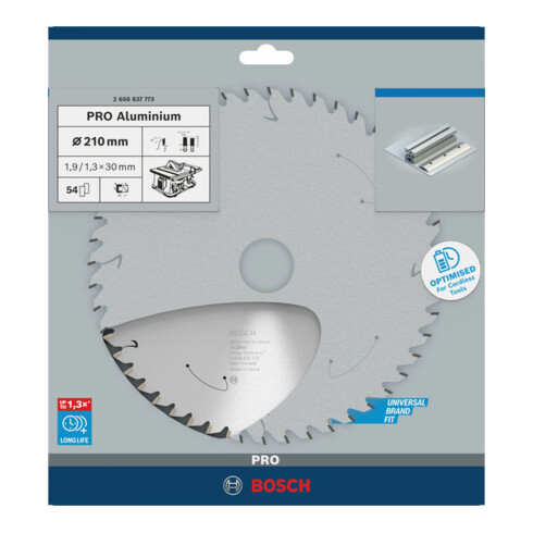 Bosch Kreissägeblatt Standard for Aluminium für Akku-Tischkreissägen