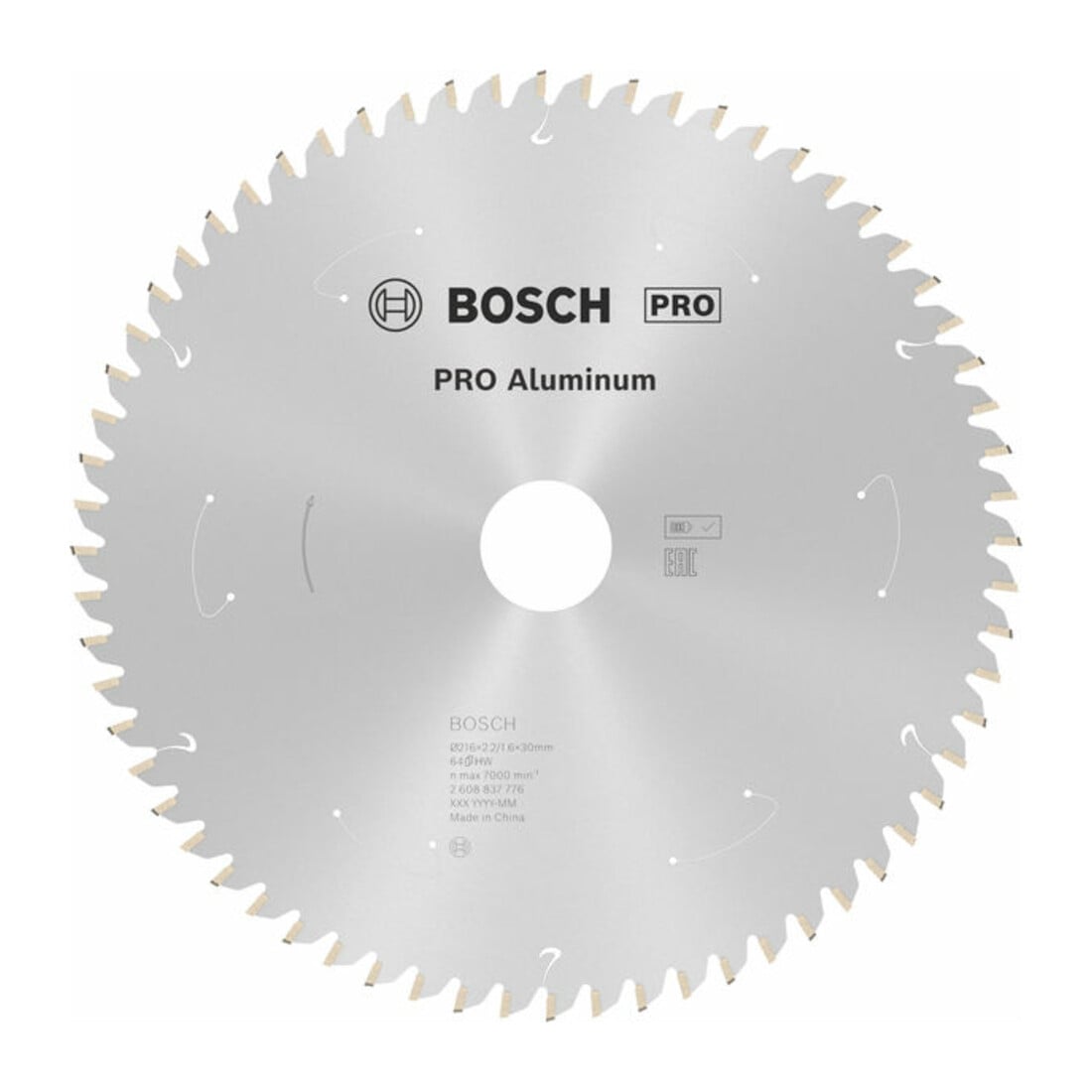 Bosch Kreissägeblatt Standard for Aluminium für Akkusägen 216x2.2/1.6x30, 64 Zähne