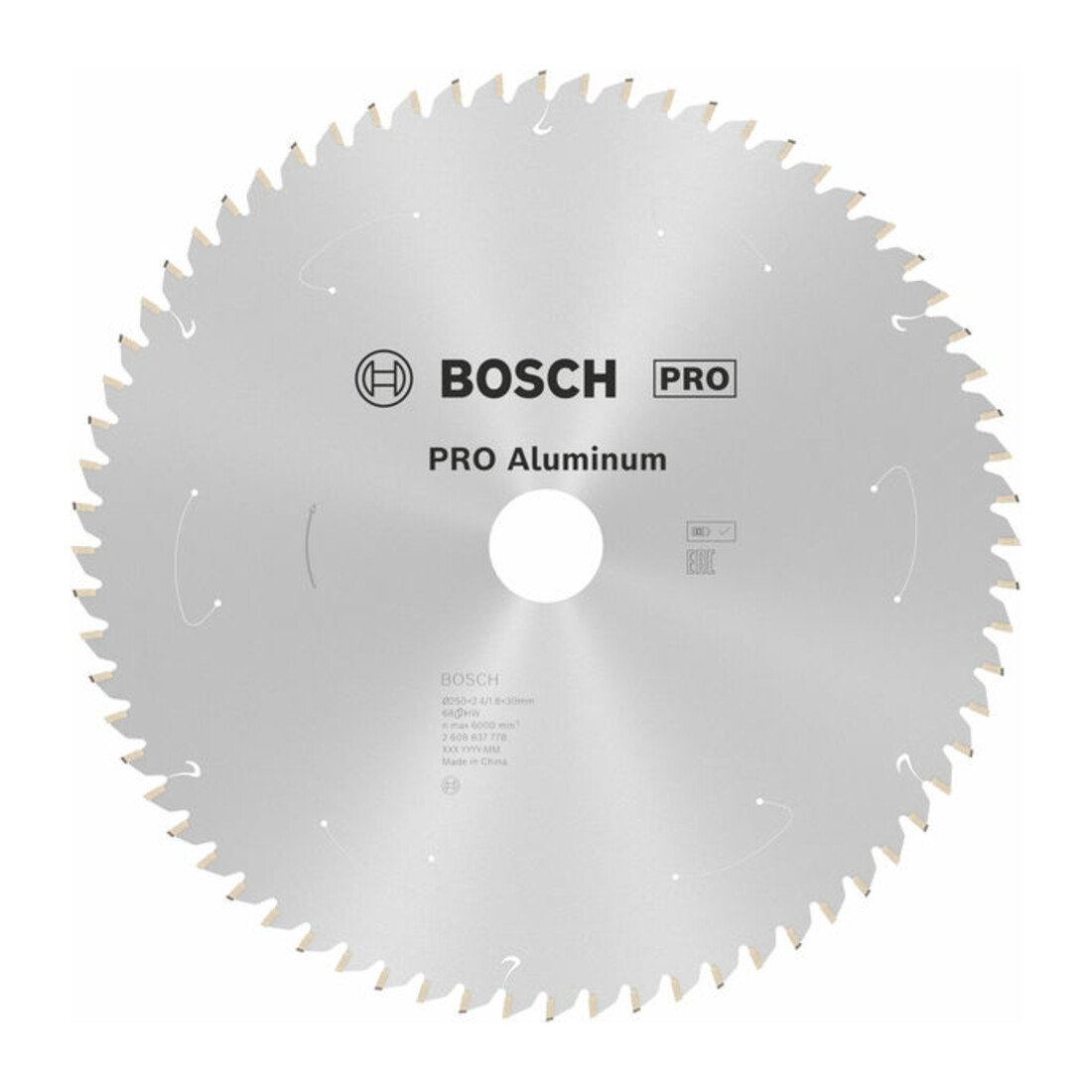 Bosch Kreissägeblatt Standard for Aluminium für Akkusägen 250x2.4/1.8x30, 68 Zähne
