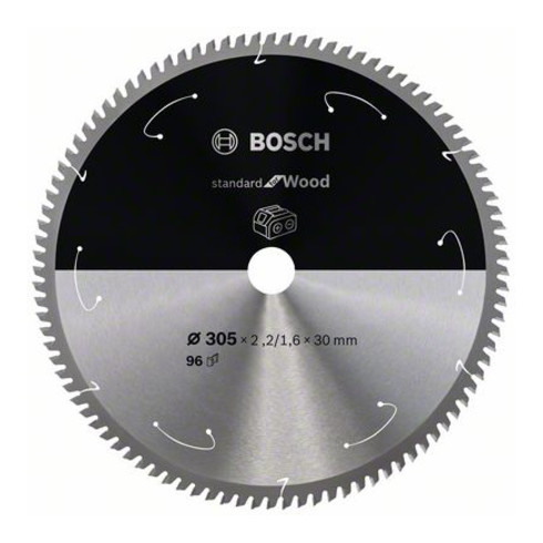 Bosch Kreissägeblatt Standard for Aluminium für Akkusägen 305x2.2/1.6x30, 96 Zähne