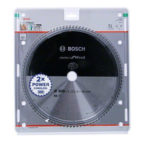 Bosch Kreissägeblatt Standard for Aluminium für Akkusägen 305x2.2/1.6x30, 96 Zähne