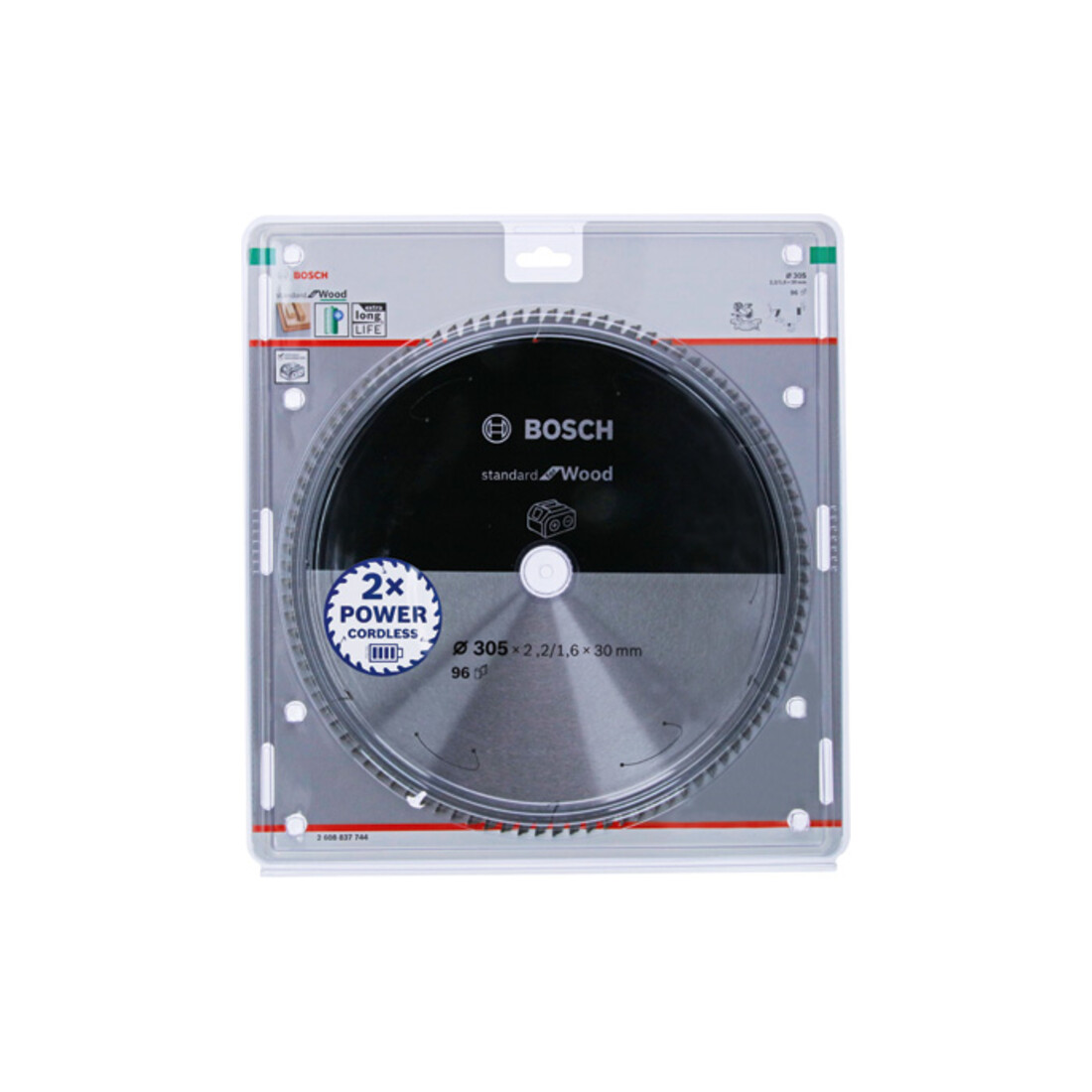 Bosch Kreissägeblatt Standard for Aluminium für Akkusägen 305x2.2/1.6x30, 96 Zähne