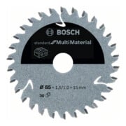 Bosch Kreissägeblatt Standard for Multimaterial für Akkusägen 85 x 1,5/1 x 15 30 Zähne