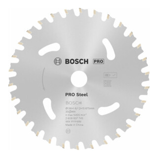 Bosch Kreissägeblatt Standard for Steel für Akkusägen 136 x 1,6/1,2 x 15,875 30 Zähne