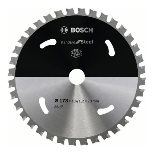 Bosch Kreissägeblatt Standard for Steel für Akkusägen 173 x 1,6/1,2 x 20 36 Zähne