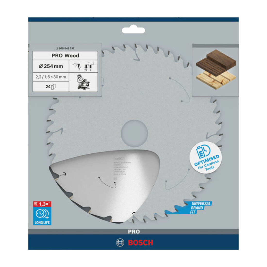 Bosch Kreissägeblatt Standard for Wood, 254 x 30, 24 Zähne