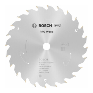 Bosch Kreissägeblatt Standard for Wood für Akkusägen 140x1.5/1x12.7, 24 Zähne