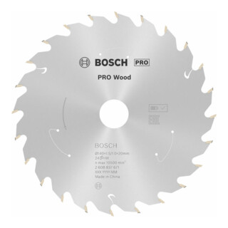 Bosch Kreissägeblatt Standard for Wood für Akkusägen 140x1.5/1x20, 24 Zähne