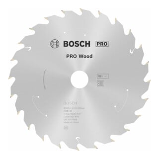 Bosch Kreissägeblatt Standard for Wood für Akkusägen 160x1.5/1x20, 24 Zähne