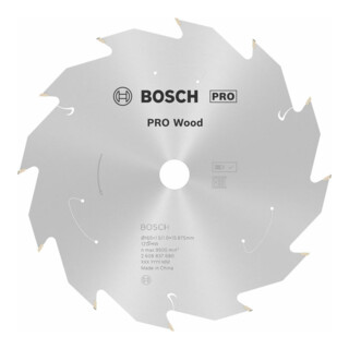 Bosch Kreissägeblatt Standard for Wood für Akkusägen 165x1.5/1x15.875, 12 Zähne