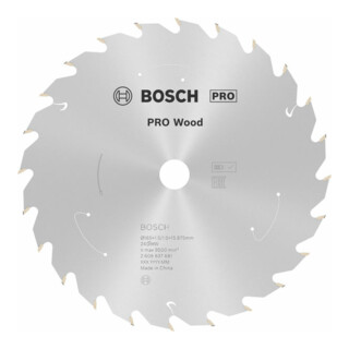Bosch Kreissägeblatt Standard for Wood für Akkusägen 165x1.5/1x15.875, 24 Zähne