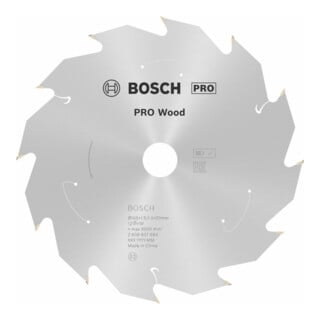 Bosch Kreissägeblatt Standard for Wood für Akkusägen 165x1.5/1x20, 12 Zähne