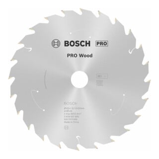Bosch Kreissägeblatt Standard for Wood für Akkusägen 165x1.5/1x20, 24 Zähne