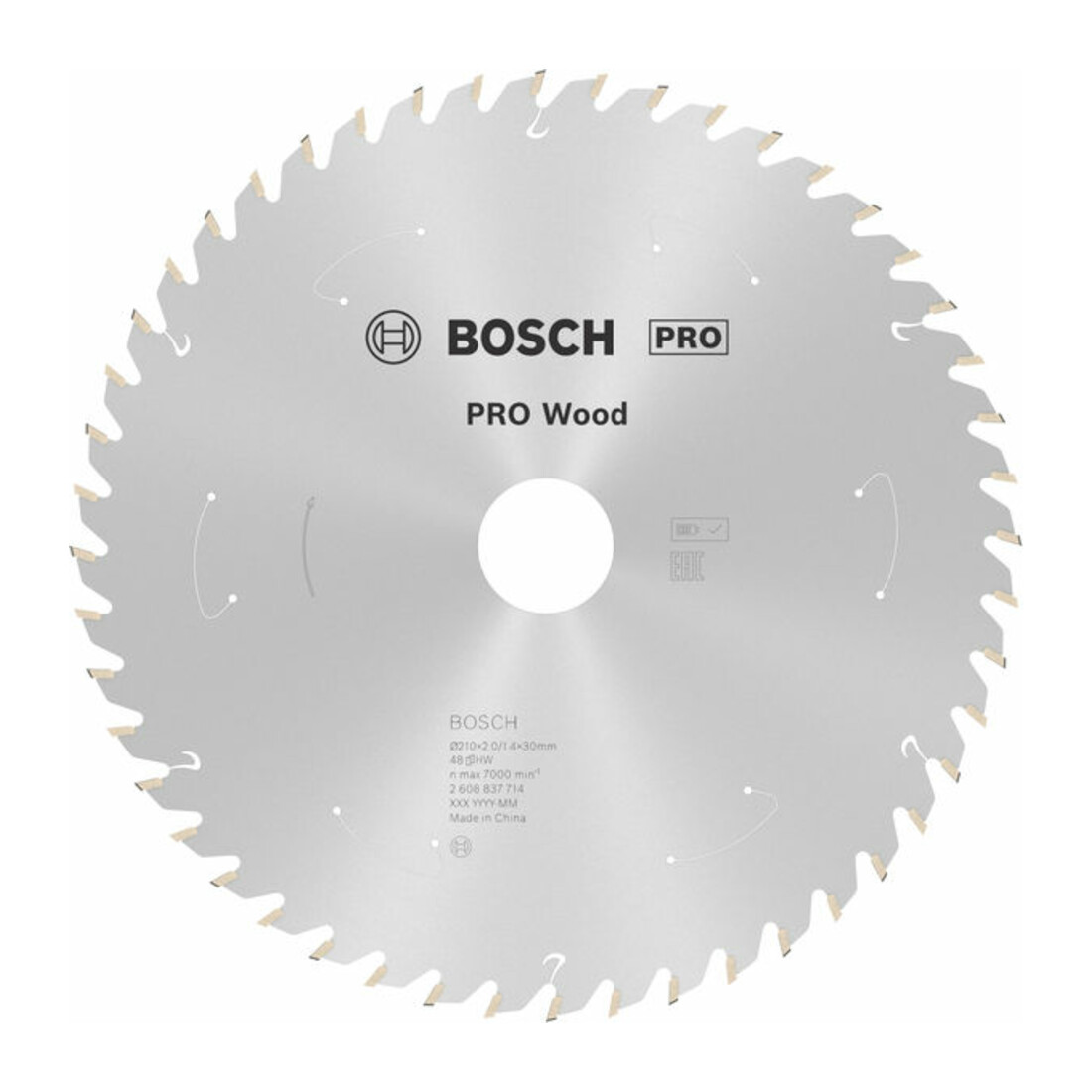 Bosch Kreissägeblatt Standard for Wood für Akkusägen 210x1.7/1.2x30, 48 Zähne