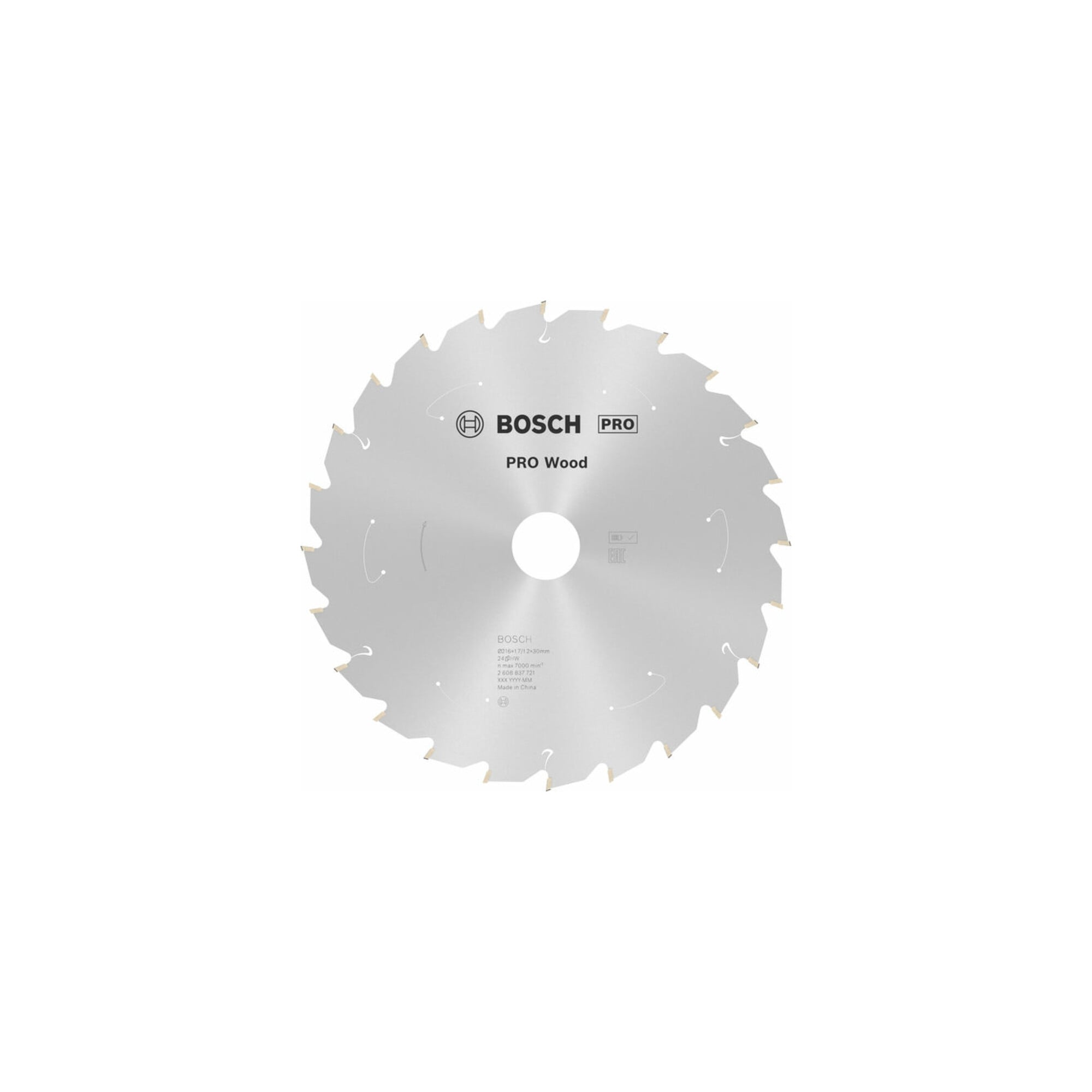 BOSCH Kreissägeblatt Standard for Wood für Akkusägen 216 x 1,7/1,2 x 30 24 Zähne