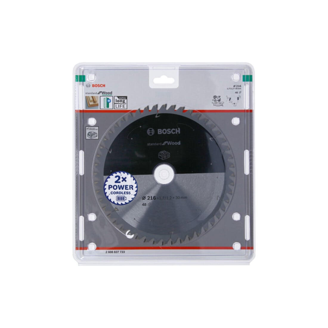 Bosch Kreissägeblatt Standard for Wood für Akkusägen  216 x 1,7/1,2 x 30 48 Zähne