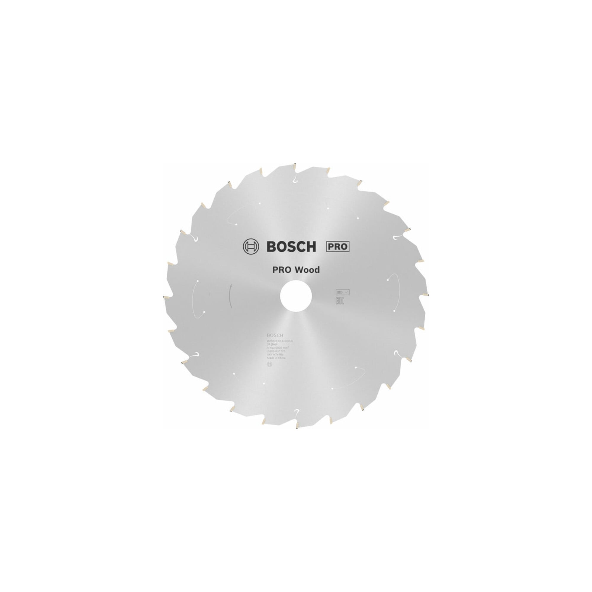 Bosch Kreissägeblatt Standard for Wood für Akkusägen 250x2.2/1.6x30, 24 Zähne