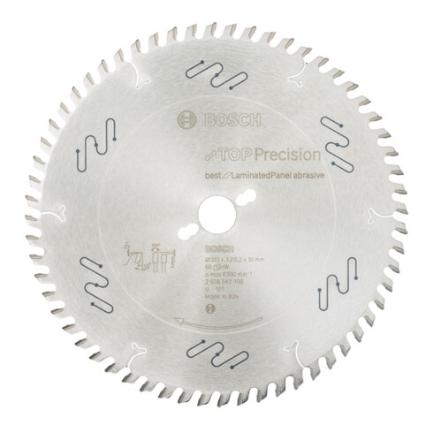 Bosch Kreissägeblatt Top Precision Best for Laminated Panel Abrasive 303x30x3,2 mm 60