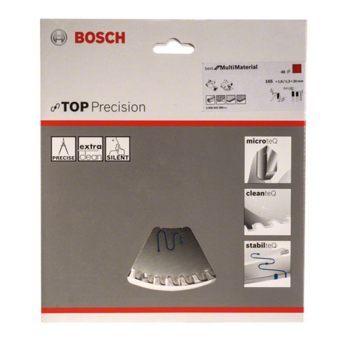 Bosch Kreissägeblatt Top Precision Best for Multi Material 165 x 20 x 1,8 mm 48
