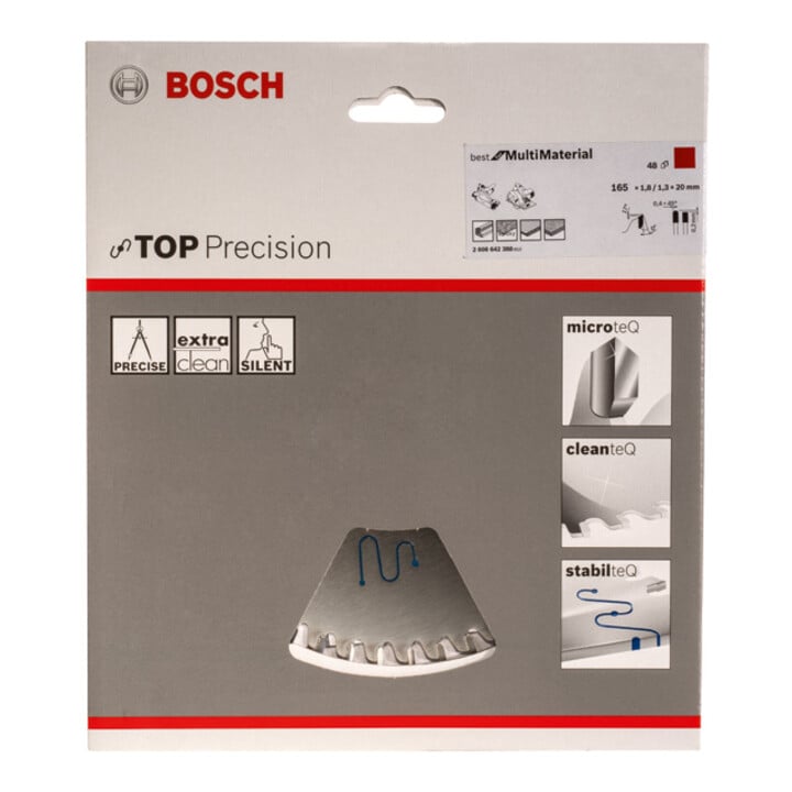Bosch Kreissägeblatt Top Precision Best for Multi Material 165 x 20 x 1,8 mm 48