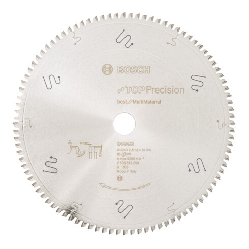 Bosch Kreissägeblatt Top Precision Best for Multi Material 305 x 30 x 2,3 mm 96