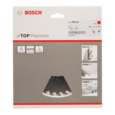 Bosch Kreissägeblatt Best Holz Für Tauch- und Handkreissägen 20 mm 1.8 mm 165 mm
