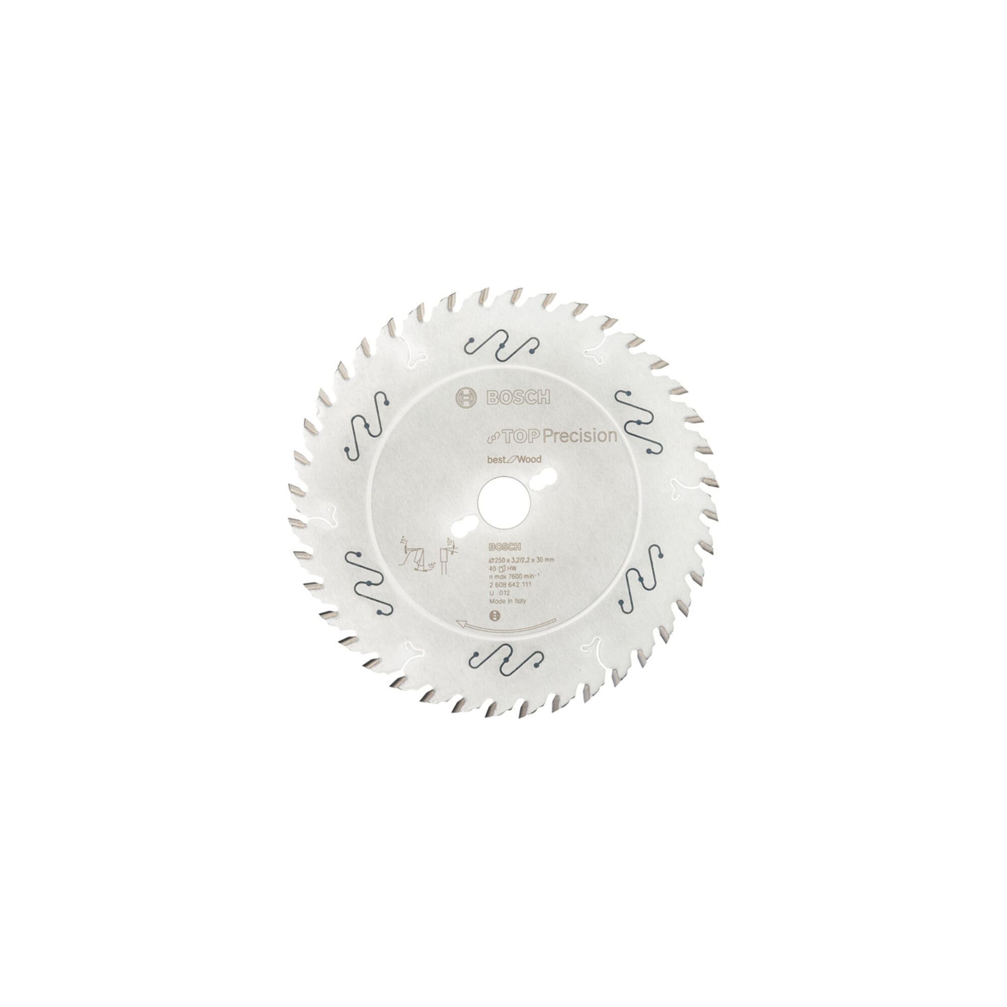 BOSCH Kreissägeblatt Top Precision Best for Wood 250 x 30 x 3,2 mm 40