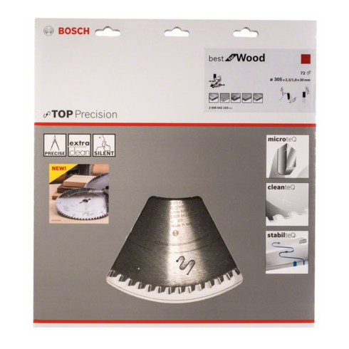 Bosch Kreissägeblatt Top Precision Holz Für Kapp-, Gehrungs- und Paneelkreissägen