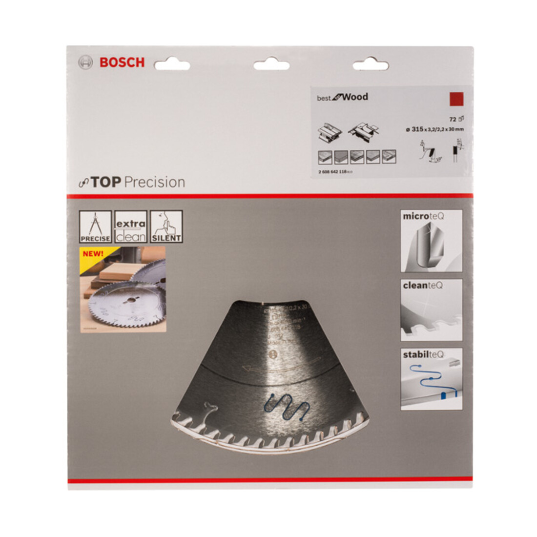 Bosch Kreissägeblatt Top Precision Best for Wood 315 x 30 x 3,2 mm 72