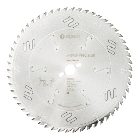 Bosch Kreissägeblatt Top Precision Best for Wood 350 x 30 x 3,5 mm 54