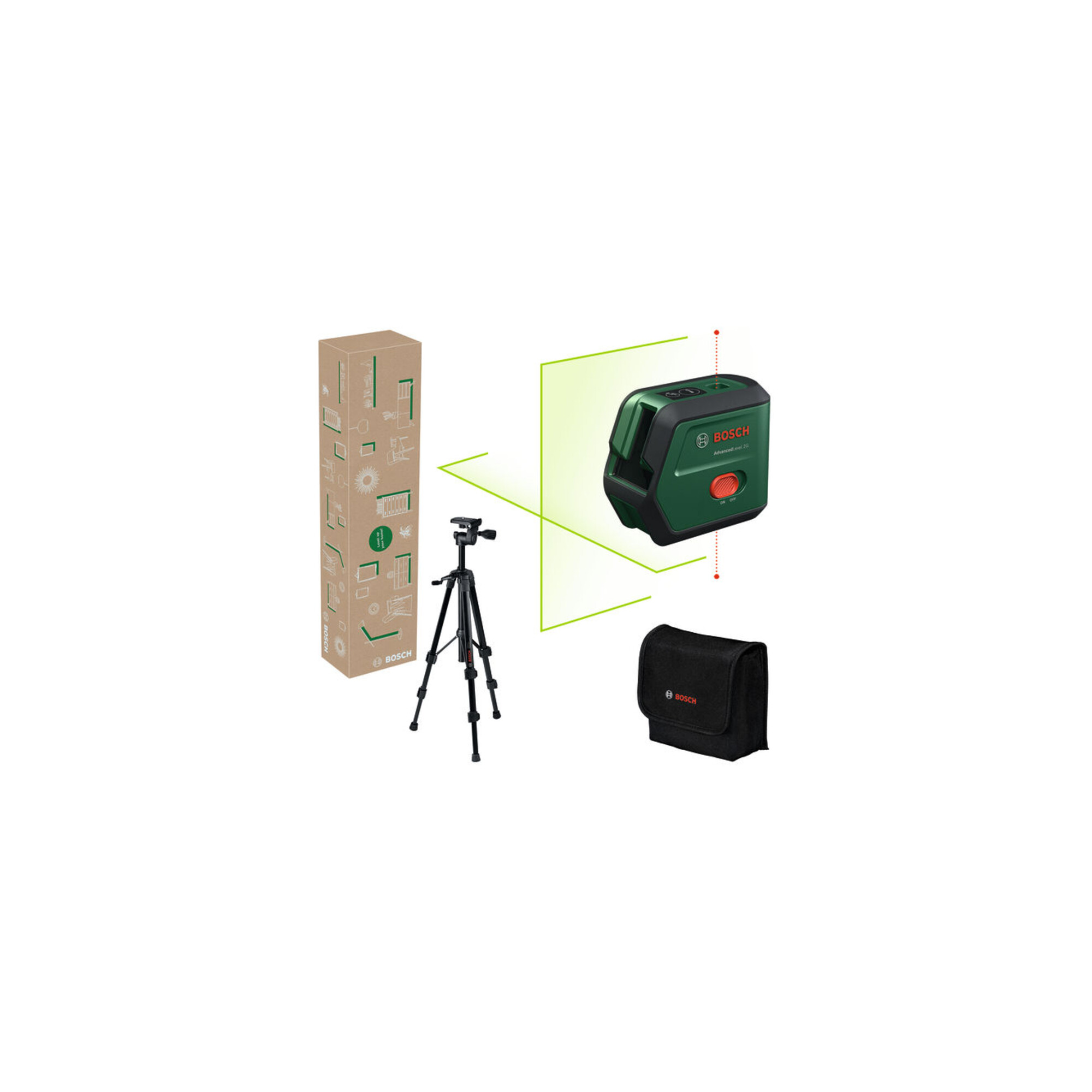 BOSCH Kreuzlinien-Laser AdvancedLevel 2G Set