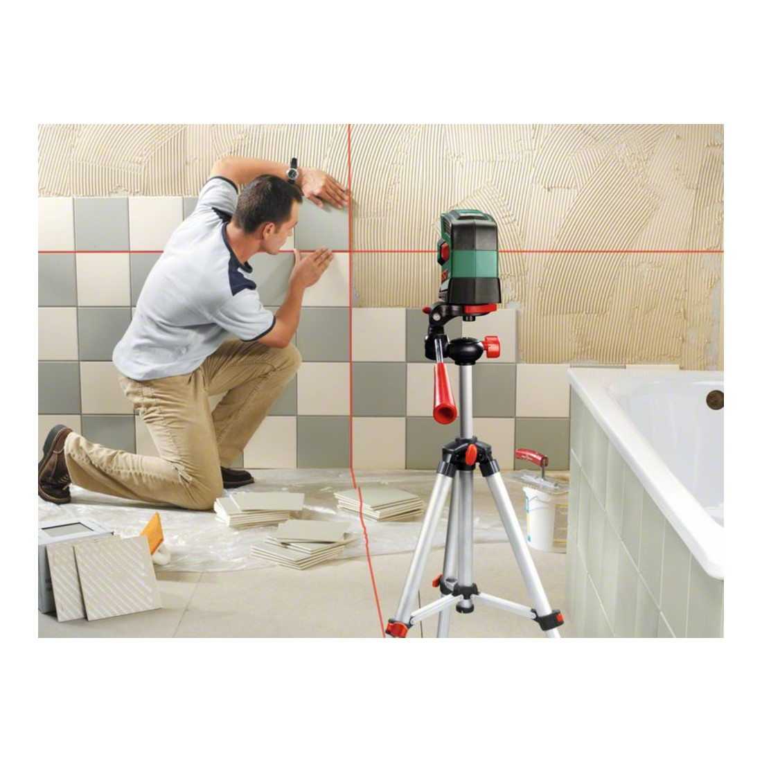 Bosch Kreuzlinien-Laser mit Lotfunktion PCL 20 Set
