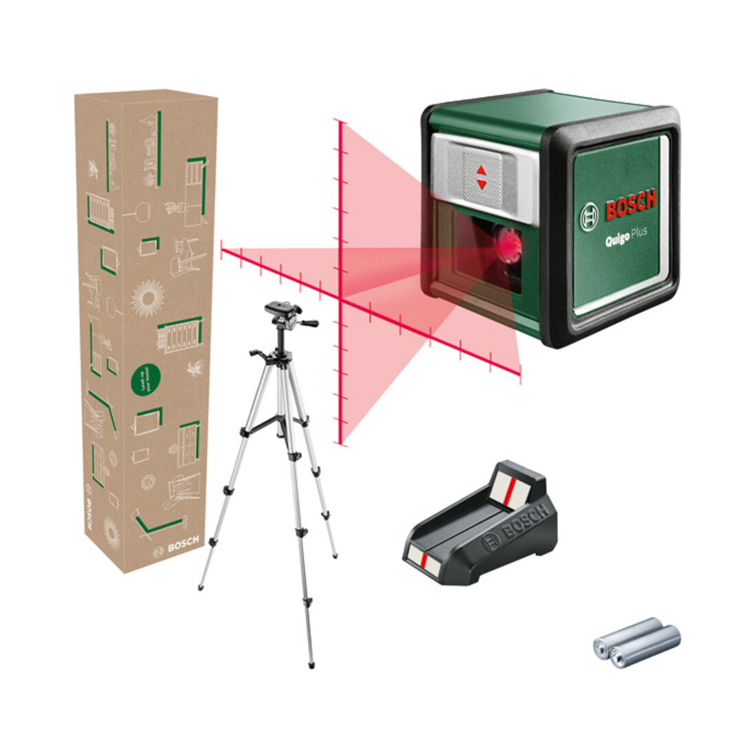 Bosch Kreuzlinien-Laser Quigo Plus, eCommerce-Karton