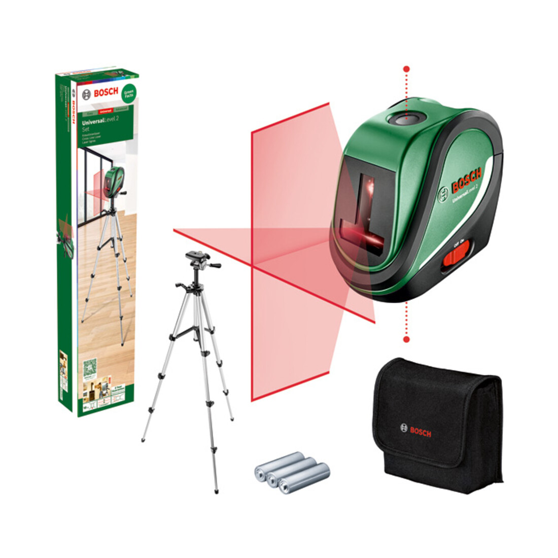 Bosch Kreuzlinien-Laser UniversalLevel 2 Set