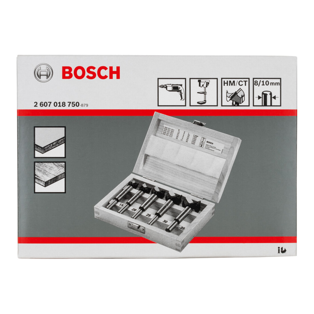 Bosch Kunstbohrer-Set HM 5-teilig 15 - 35 mm