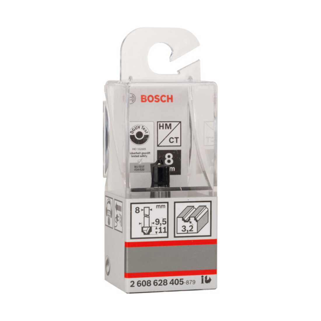 Bosch kwartrondfrees 8 mm R1 3,2 mm D 9,5 mm L 10,2 mm G 41 mm