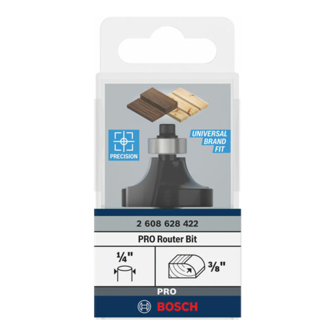 Bosch kwartrondsnijder 1/4", R1 9,5 mm, D 31,8 mm, L 16,2 mm, G 57 mm