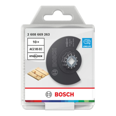 Bosch Lama a segmenti per legno ACZ 85 EC, Starlock, 85 mm, 10 pezzi