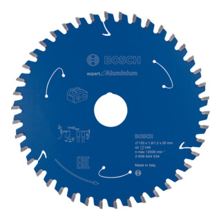 Bosch Lama circolare Expert for Aluminium, per seghe circolari portatili, a tuffo e per Metalli a secco a batteria